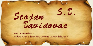 Stojan Davidovac vizit kartica